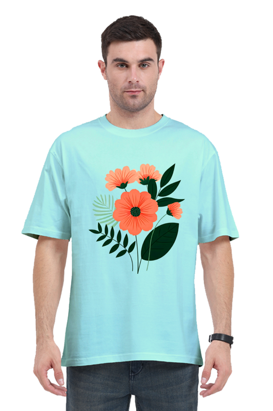 Unisex Oversized Classic T-Shirt, pink flower, summer t shirt