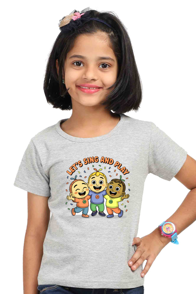 cocomelon girl's Crew Neck T-Shirt